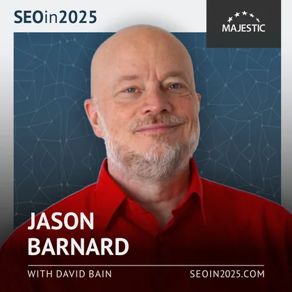 Jason Barnard 2025 podcast cover with logo