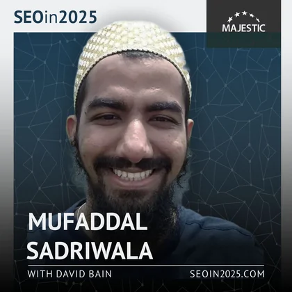 Mufaddal Sadriwala 2025 podcast cover with logo